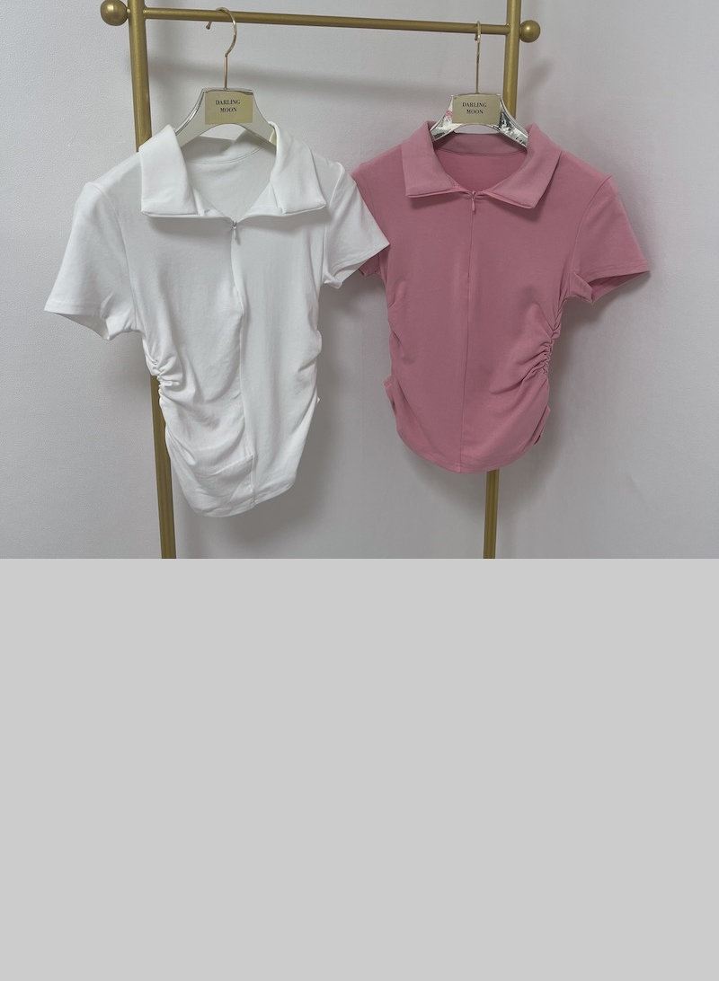 '반팔 티셔츠 코코아 색상 이미지-S1L44