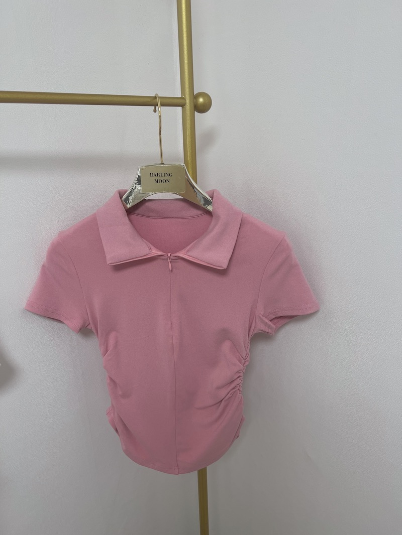 반팔 티셔츠 핑크 색상 이미지-S1L43